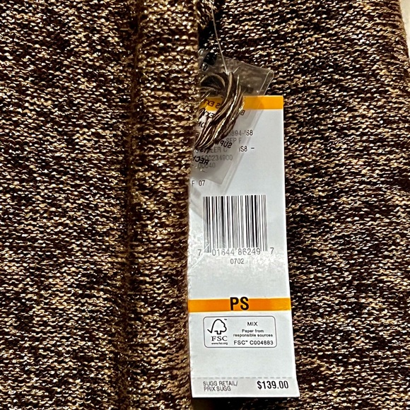 NEW JONES NEW YORK SIGNATURE PETITES CARDIGAN GOLD CHAIN ACCENTS SIZE S - Picture 4 of 6